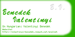 benedek valentinyi business card